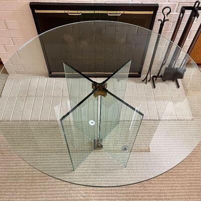 Mid Century Modern Glass Table Leon Rosen for Pace style
