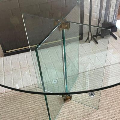 Mid Century Modern Glass Table Leon Rosen for Pace style