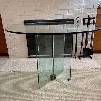 Mid Century Modern Glass Table Leon Rosen for Pace style