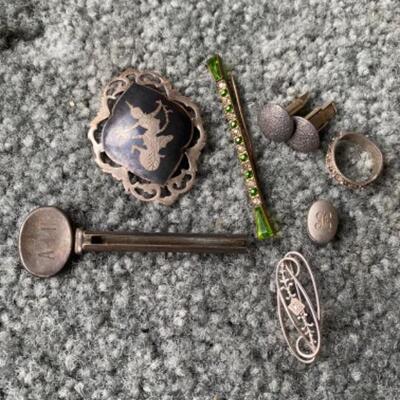 214 Siam Silver Pin and Sterling Toothpaste piece 