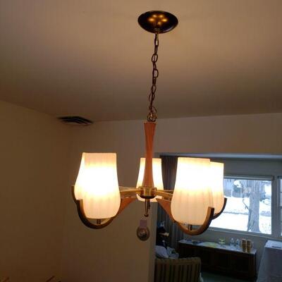 MCM wood chandelier 