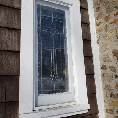 2 leaded glass side lights