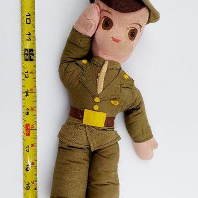 ORIGINAL VINTAGE CLOTHING WARTIME WW2 ARMY SOLDIER DOLL