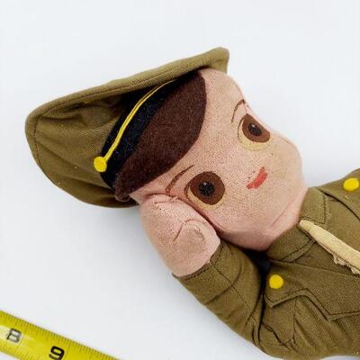 ORIGINAL VINTAGE CLOTHING WARTIME WW2 ARMY SOLDIER DOLL
