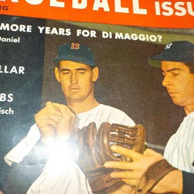 " Original Issue 1950 SPORTS BASEBALL/ Ted Williams & Joe DiMaggio Cover".