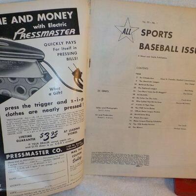 " Original Issue 1950 SPORTS BASEBALL/ Ted Williams & Joe DiMaggio Cover".