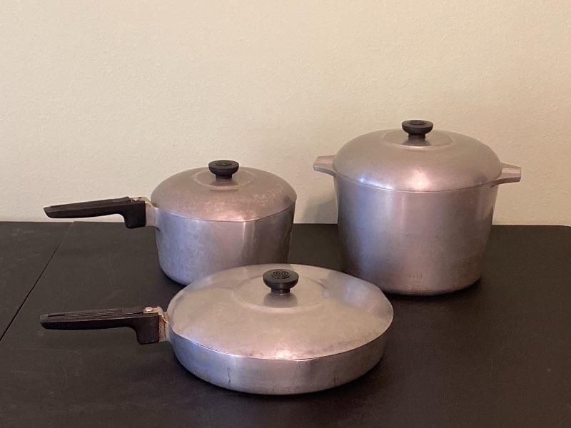 RARE Vintage Wagner Ware 18 Pc Magnalite Cookware Set (stored more than 50  yrs)