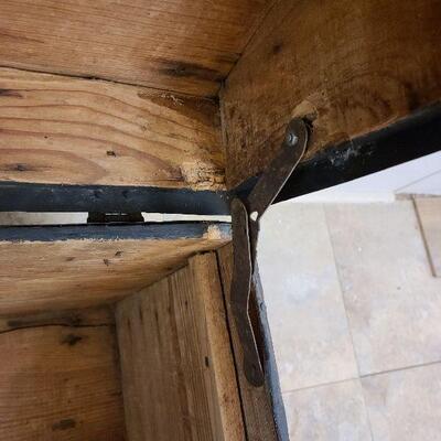 Vintage Yale & Towne humpback steamer trunk