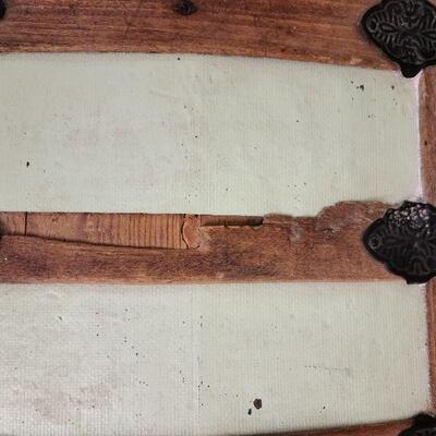 Vintage Yale & Towne humpback steamer trunk