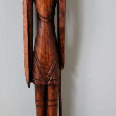 32" Carved wood Don Quixote statue