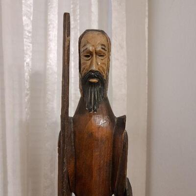 32" Carved wood Don Quixote statue