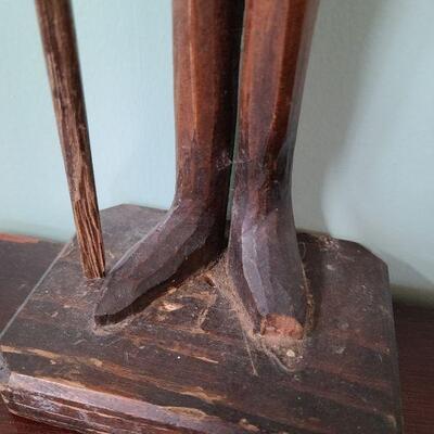 32" Carved wood Don Quixote statue