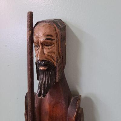 32" Carved wood Don Quixote statue