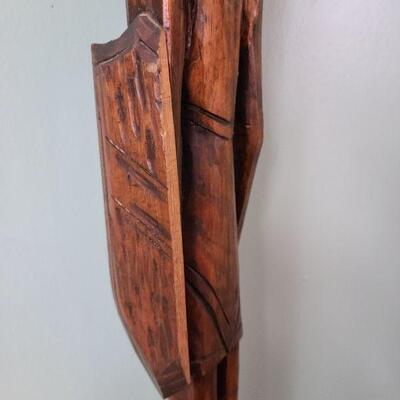 32" Carved wood Don Quixote statue