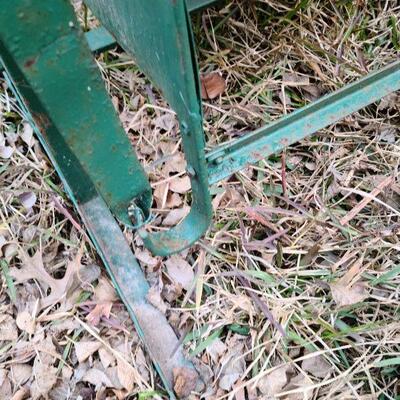 Vtg Green Mid Century Metal glider