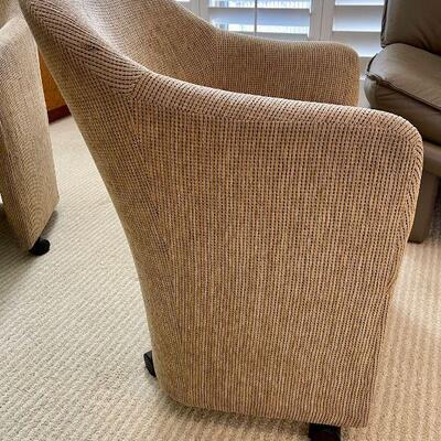 4 Milo Baughman Thayer Coggin Rolling Armchairs 