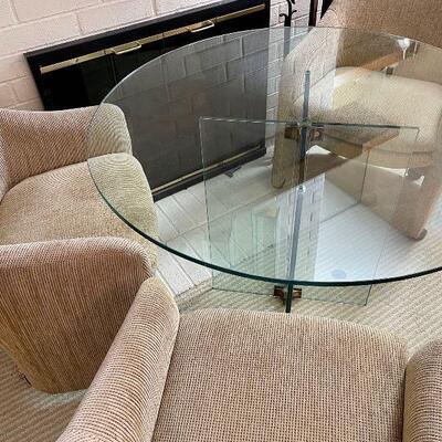 4 Milo Baughman Thayer Coggin Rolling Armchairs 