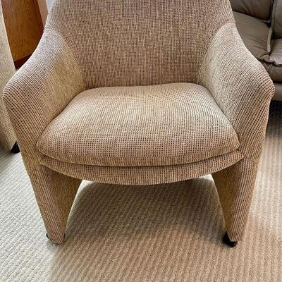 4 Milo Baughman Thayer Coggin Rolling Armchairs 