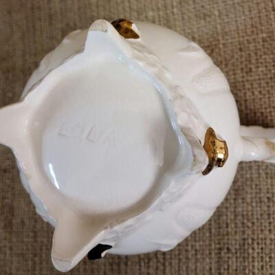 7 pc Lola china set Cream color with gilded trim