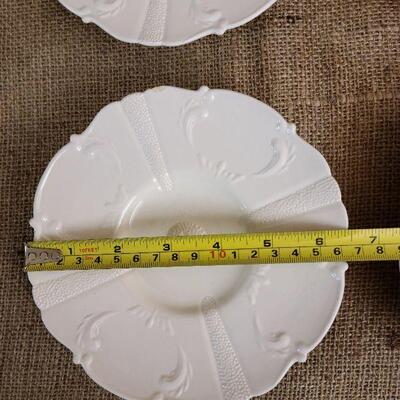 7 pc Lola china set Cream color with gilded trim