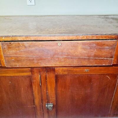 ANTIQUE SOLID WOOD CASHIER COUNTER 