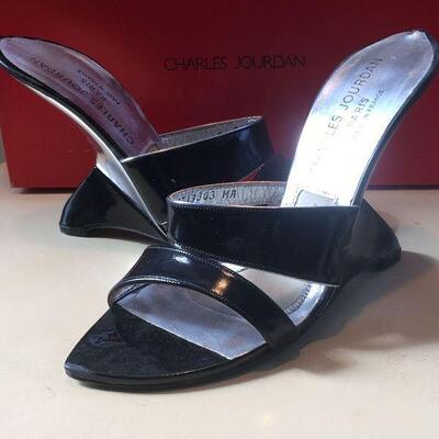 Vintage Charles Jourdan Mules Ladies 7 Shoes N w Box