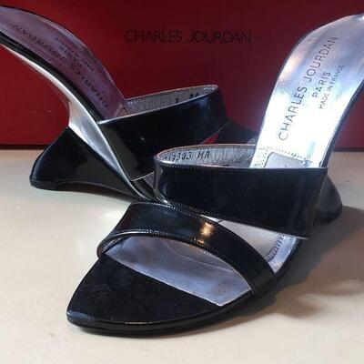 Vintage Charles Jourdan Mules Ladies 7 Shoes N w Box