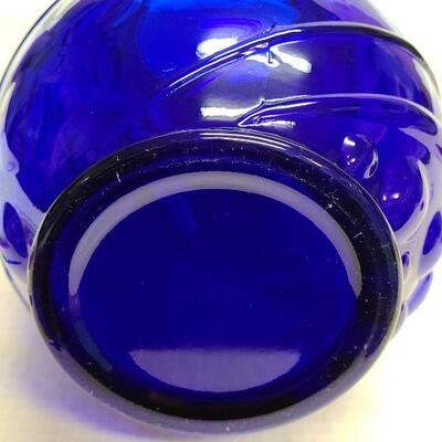 Beautiful Louie Glass Art Deco Cobalt blue Ribs/Dots vase