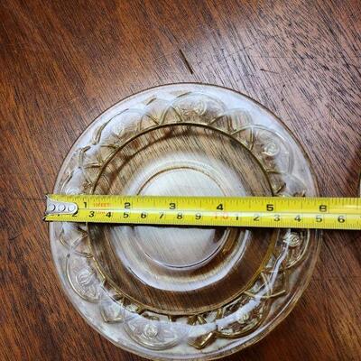 6 pc assortment of vintage plates/ dishes/ depression glass 