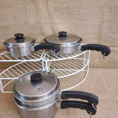 Saladmaster 7 piece 18-8 Tri-clad cookware set