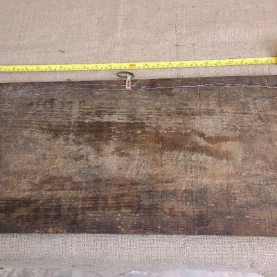 Vintage mid century wood painted fruit in basket wall art. 