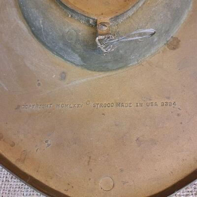 Mid century gold tone Syroco wall decor with removable pocket