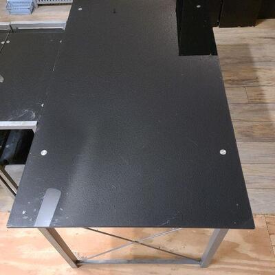 Black Glass top desk/table (1 of 6 available) 