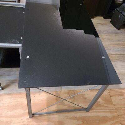 Black glass top table/desk (#3 of 6 available) 