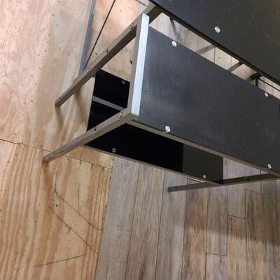 Black glass 2 shelf table (#4 of 5) 