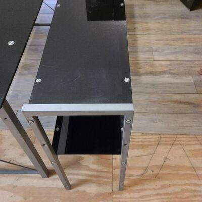 Black glass 2 shelf table (#5 of 5) 
