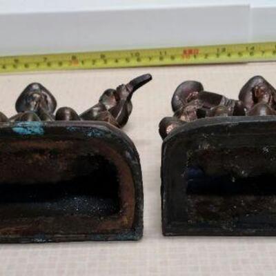 9 pc Asst metals bookends/doorstops