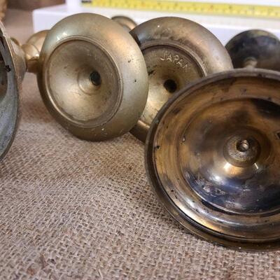 7 pc brass/metals candlesticks