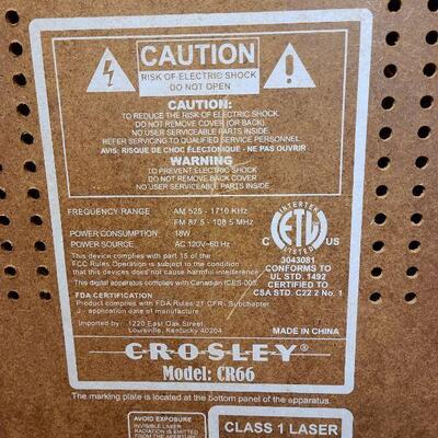Crosley model CR 66 AM/FM /CD/Stereo unit
