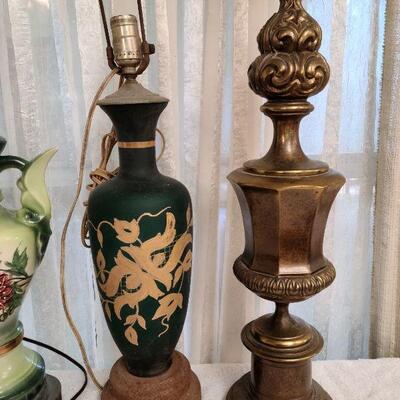 4 vintage table lamps