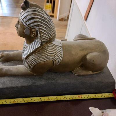 Ceramic sphinx statue