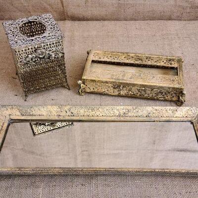 Vintage vanity lot 3 piece