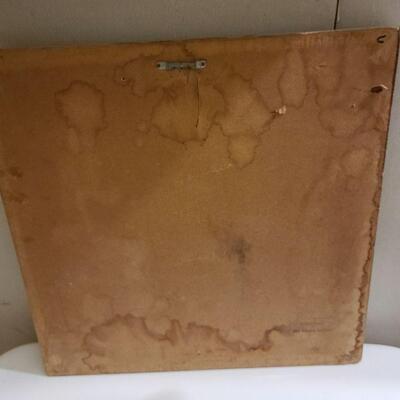 13 pc. Vintage clown collection with white wicker shelf.