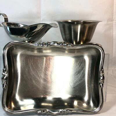 Vintage MCM Stainless Serving Pieces