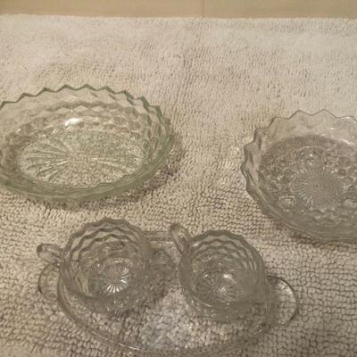 Fostoria Cube Pattern Dishes