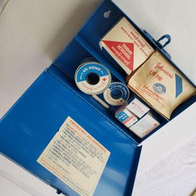 Vintage first aid kit metal