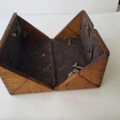 Clever antique wood box