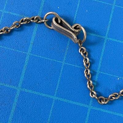 #180 Silver Filigree Antique Necklace 20 inches