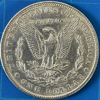 #198  MORGAN Silver Dollar, Circulated 1898 no Mint mark. 