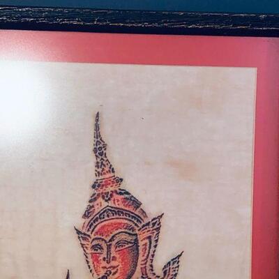 Vintage India Temple Rubbing Art